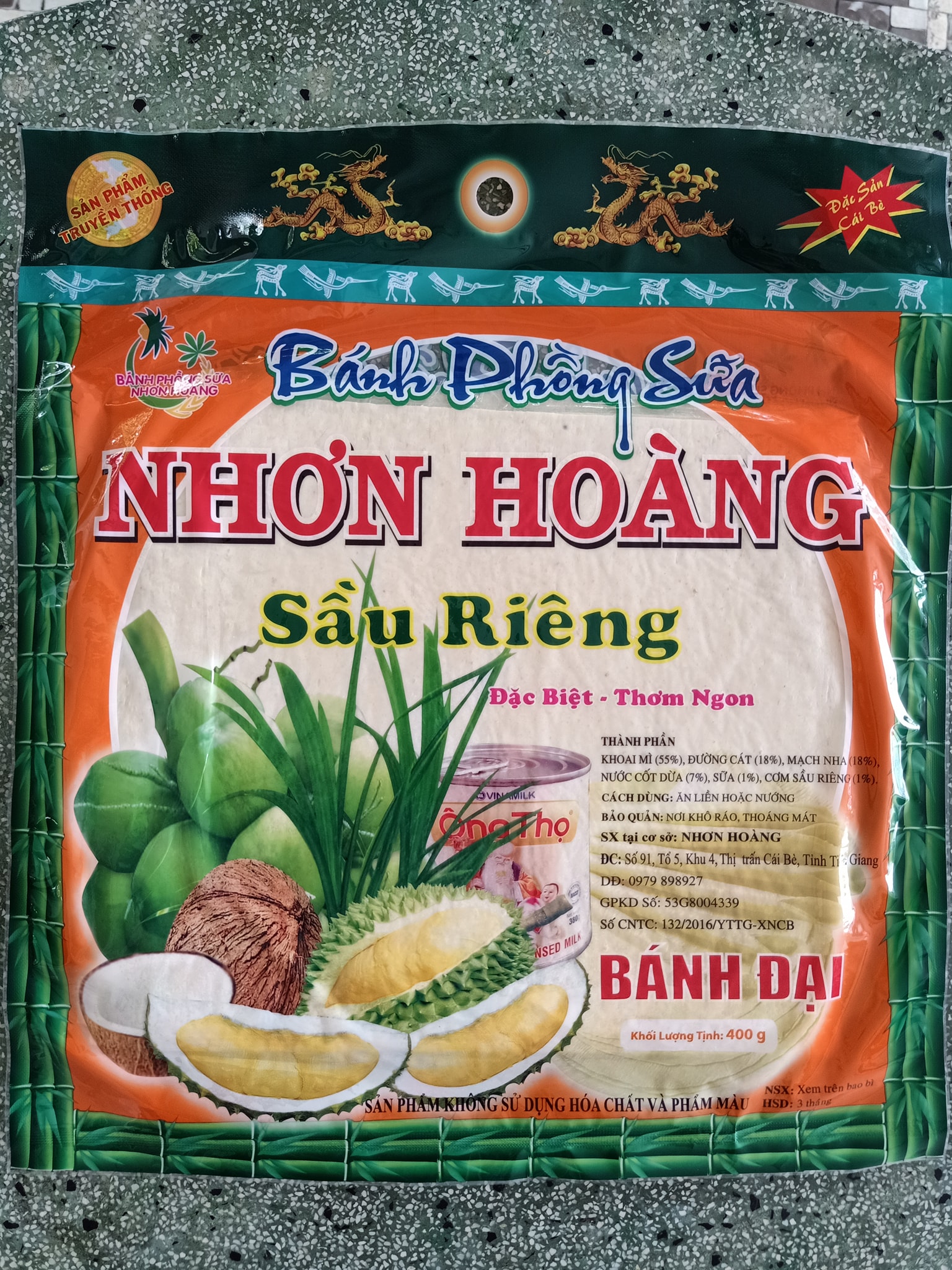 Bánh Phồng Sữa Nhơn Hoàng 400g